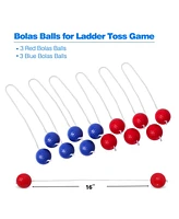 Gse Games & Sports Expert Premium Solid Wood Ladder Ball Toss Game Set with Ladder Ball Bolas & Carrying Case