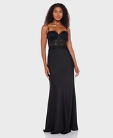 Alex & Sophia Juniors' Sweetheart Sleeveless Long Dress