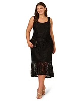 Aidan by Adrianna Papell Plus Lace Midi Dress