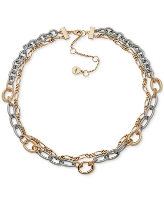 Dkny Two-Row Chain Link Collar Necklace