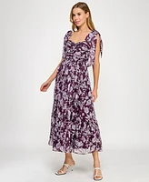 Alex & Sophia Juniors' Printed Sweetheart Fit Flare Dress