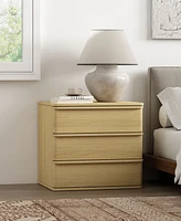Manhattan Comfort 26" Medium Density Fiberboard Molly Modern 3-Drawer Nightstand