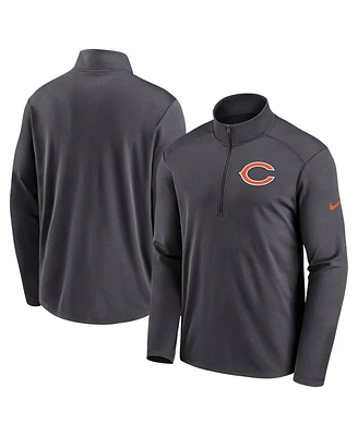Nike Men's Anthracite Chicago Bears Logo Pacer Performance Half-Zip Sweatshirt