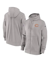 Nike Men's Gray Chicago Bears 2023/24 Sideline Club Full-Zip Hoodie