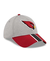 New Era Men's Heather Gray/Cardinal Arizona Cardinals Striped 39THIRTY Flex Hat