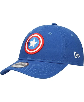 New Era Big Boys and Girls Blue Captain America 9TWENTY Adjustable Hat