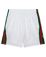 Mitchell & Ness Men's White Milwaukee Bucks 2013/14 Swingman Shorts