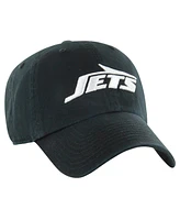 '47 Brand Men's Black New York Jets Clean Up Tonal Adjustable Hat