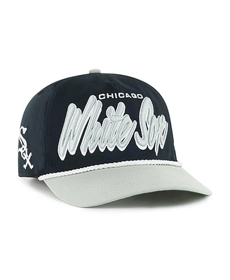 '47 Brand Men's Black Chicago White Sox Drop Shadow Rope Hitch Adjustable Hat
