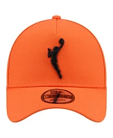 New Era Men's Orange Wnba Gear Core Logo A-Frame 9FORTY Adjustable Hat