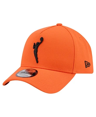 New Era Men's Orange Wnba Gear Core Logo A-Frame 9FORTY Adjustable Hat