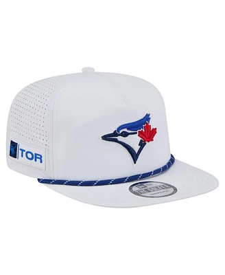 New Era Men's White Toronto Blue Jays Perforated Golfer Snapback Hat