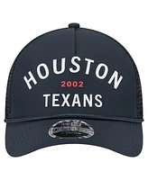 New Era Men's Navy Houston Texans Active Minimalist M-Crown A-Frame 9FORTY Adjustable Hat