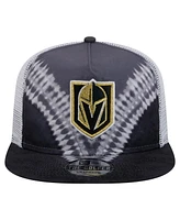 New Era Men's Black/Gray Vegas Golden Knights Throwback V-Dye Adjustable Golfer Hat