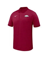 Nike Men's Cardinal Arkansas Razorbacks 2025 Early Season Coaches Sideline Victory Stripe Performance Polo Shirt