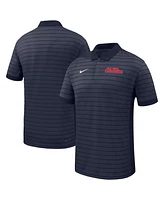 Nike Men's Navy Ole Miss Rebels 2025 Early Season Coaches Sideline Victory Stripe Performance Polo Shirt