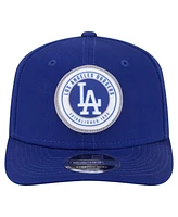 New Era Men's Royal Los Angeles Dodgers Circle Patch 9SEVENTY Stretch-Snap Hat