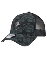 New Era Men's Black Seattle Mariners 9FORTY A-Frame Trucker Adjustable Hat