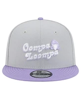 New Era Men's Gray/Light Purple Willy Wonka and the Chocolate Factory Two-Tone 9FIFTY Snapback Hat