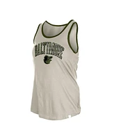 New Era Women's Cream Baltimore Orioles Armed Forces Tank Top