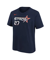 Nike Big Boys and Girls Jose Altuve Navy Houston Astros Fuse City Connect Name Number T-Shirt