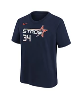 Nike Big Boys and Girls Nolan Ryan Navy Houston Astros Fuse City Connect Name Number T-Shirt