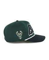 '47 Men's Hunter Green/Black Milwaukee Bucks Drop shadow Rope Hitch Adjustable Hat