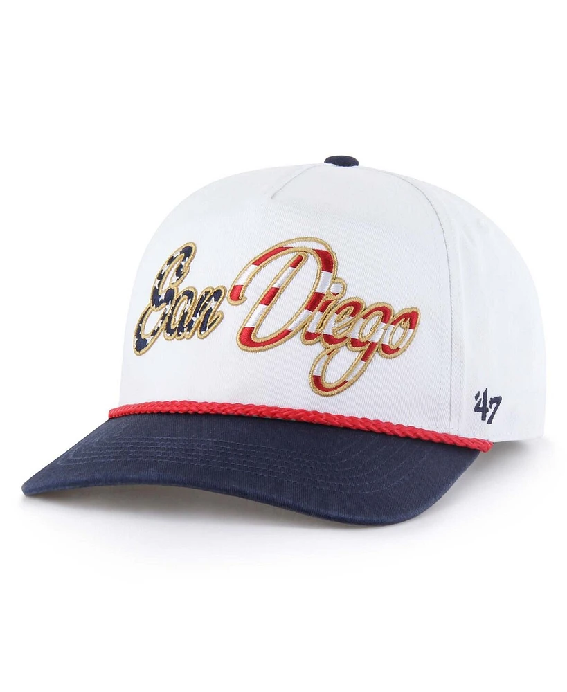'47 Brand Men's White San Diego Padres Patriotic Overhand Hitch Adjustable Hat