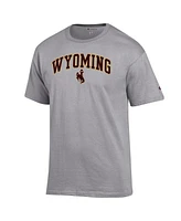 Champion Men's Heather Gray Wyoming Cowboys Arched Logo T-Shirt
