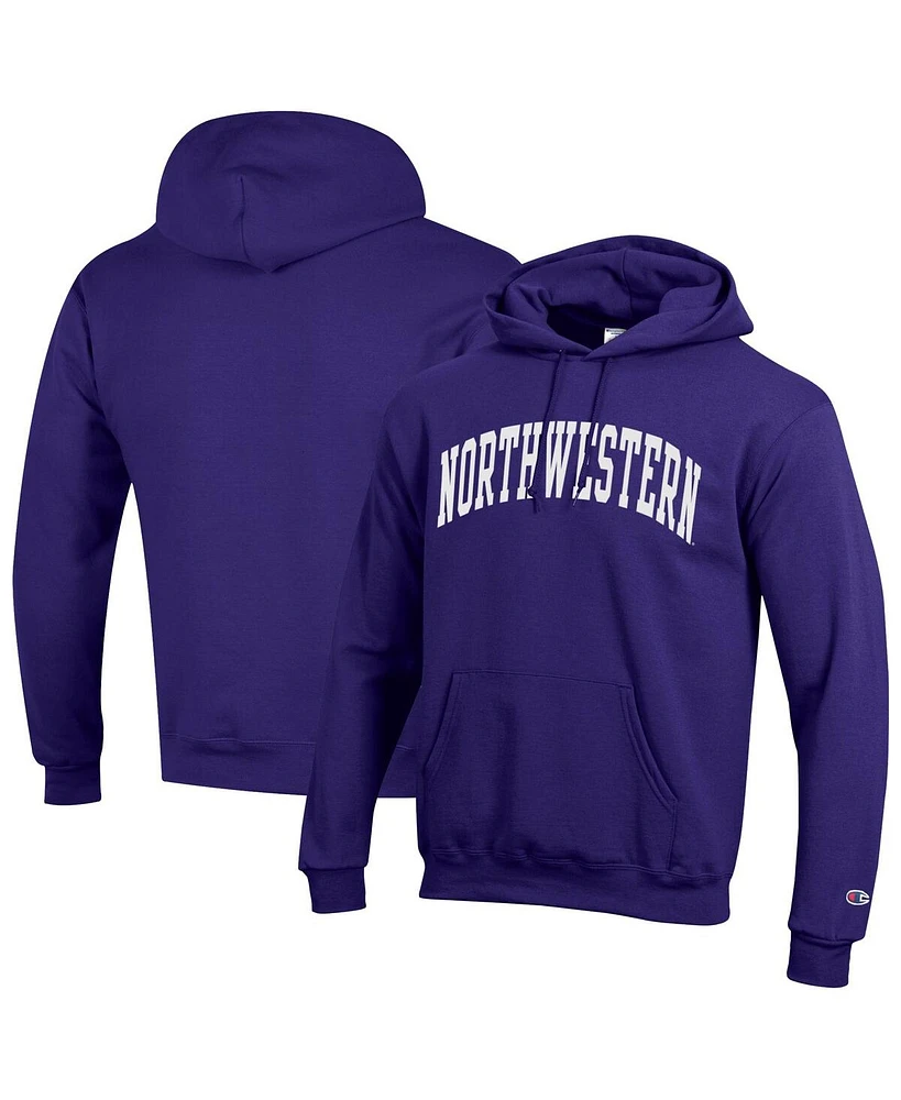 Champion Men's Purple Northwestern Wildcats Basic Arch Fleece Pullover Hoodie Sweatshirt