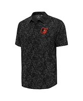 Antigua Men's Black Baltimore Orioles Lush Button-Up Shirt