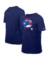 New Era Men's Navy York Yankees Puerto Rican Flag Logo T-Shirt