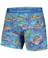 Reyn Spooner Men's Blue SpongeBob SquarePants Aloha From Bikini Bottom Boxer Briefs