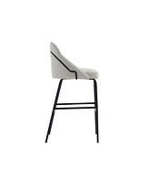 Manhattan Comfort 41.1" Faux Leather Gracie Barstool