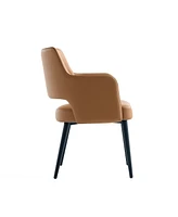 Manhattan Comfort 33.9" Faux Leather Tremont Dining Armchair