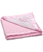 Little Me Baby Girls Thank Heaven for Little Girls Blanket with Satin