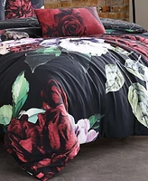 Bebejan Moody Painting Bedding 100% Cotton Sateen 5 Piece Queen Size Reversible Comforter Set