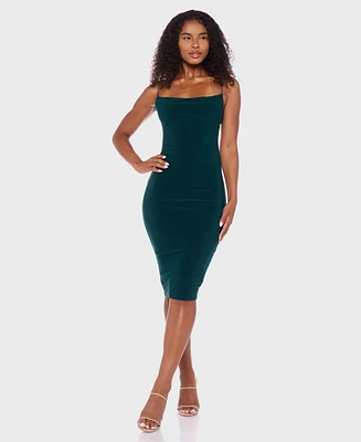 B Darlin Juniors' Sleeveless Square Neck Midi Dress