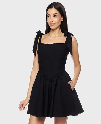 B Darlin Juniors' Sleeveless Fit & Flare Dress