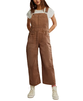 Free People Women's Cotton Deep Trance Overalls