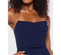 B Darlin Juniors' Sleeveless Scuba Crepe Fit & Flare Dress