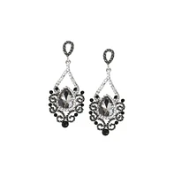 Sohi Women's Blue Dazzling Drop Earrings