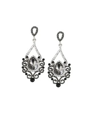 Sohi Womens Dazzling Drop Earrings