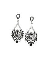 Sohi Womens Dazzling Drop Earrings