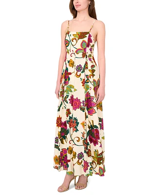 Msk Women's Sleeveless Square-Neck Maxi Dress