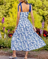 Cupshe Women's Fleur de Lune Ornate Maxi Beach Dress