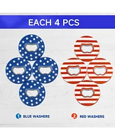 Set of 8 Replacement Washers with Bottle Opener for Washer Toss Pitching Lawn Game