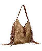 Steve Madden Bcoltie Straw Large Hobo Bag