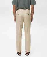 Mango Men's Slim-Fit Linen Pants