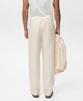 Mango Men's Linen Lyocell Suit Pants